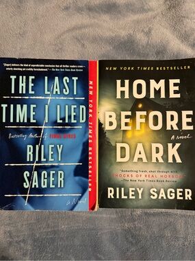 📚4 for $15!RILEY SAGER~2 Lg Paperback Thriller Book Bundle!